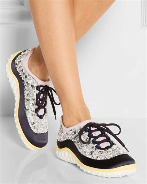 miu miu crystal sneakers|miu mi u sneakers.